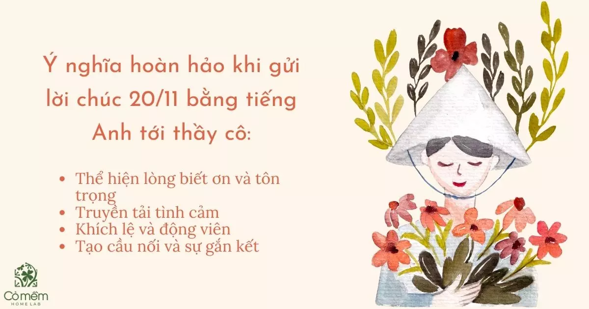 lời chúc 20/11 bằng tiếng anh