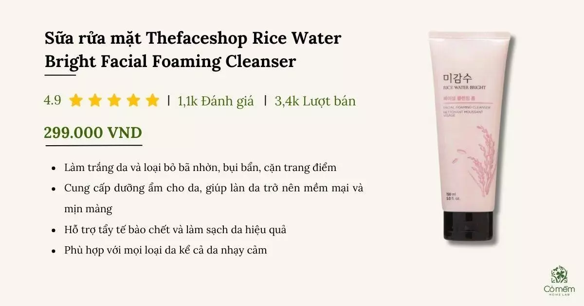 review sữa rửa mặt