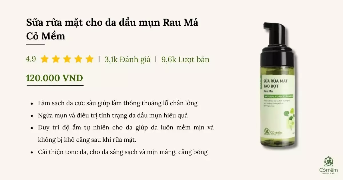 sữa rửa mặt cho da dầu mụn