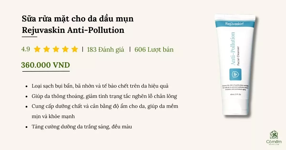 sữa rửa mặt cho da dầu mụn