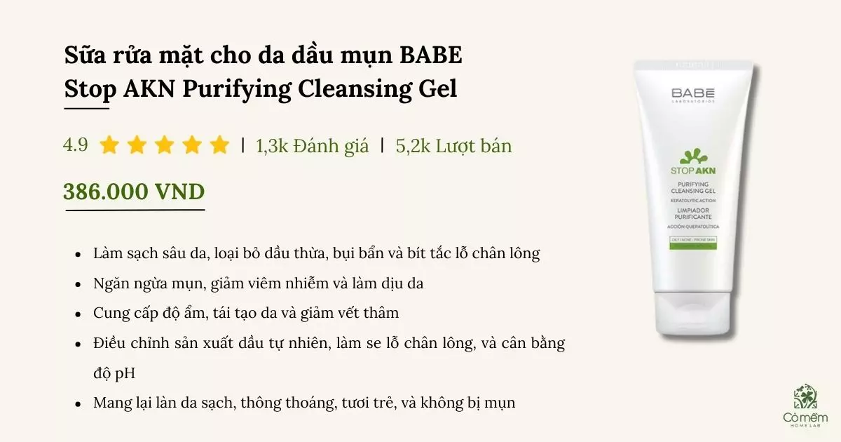 sữa rửa mặt cho da dầu mụn