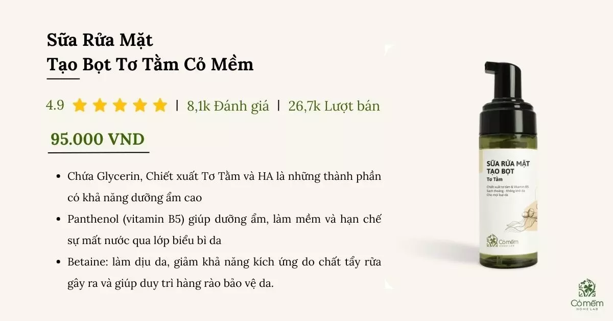 sữa rửa mặt cho da hỗn hợp thiên dầu