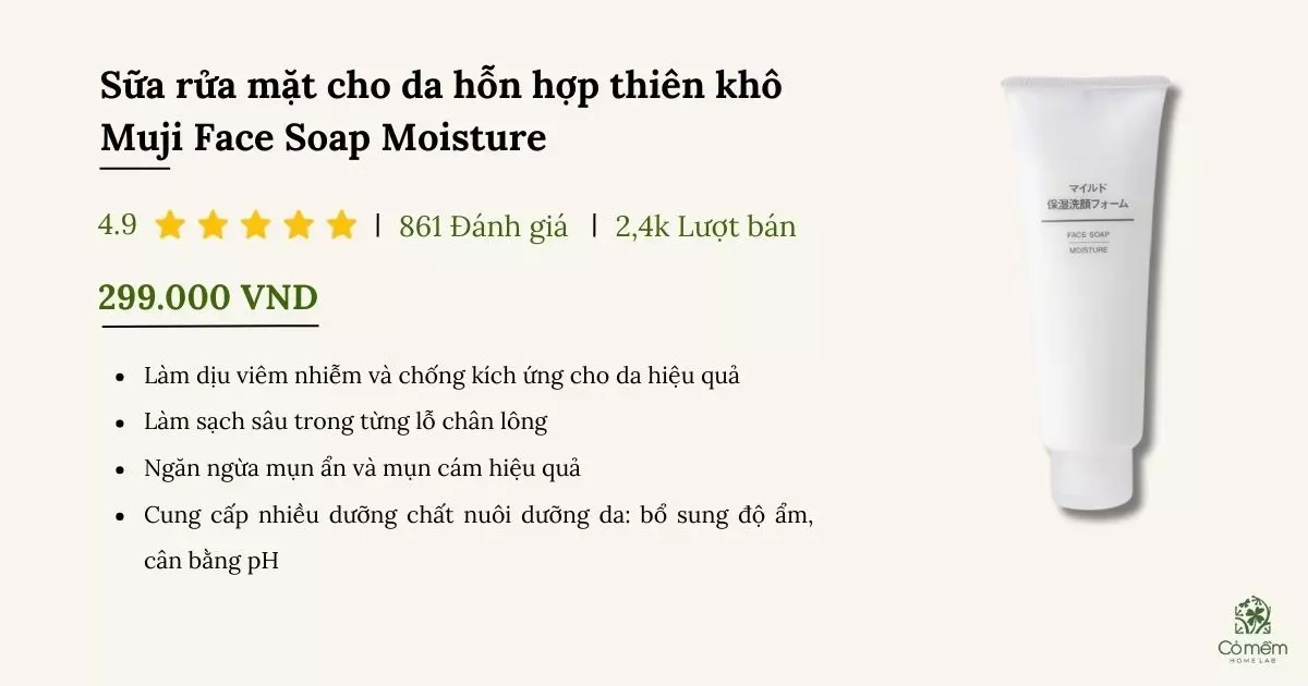 sữa rửa mặt cho da hỗn hợp thiên khô