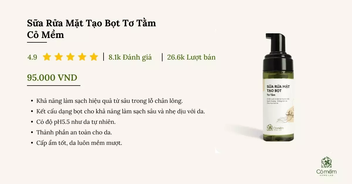 sữa rửa mặt da hỗn hợp