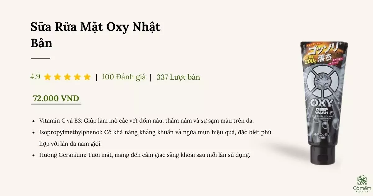 Sữa rửa mặt nam da dầu