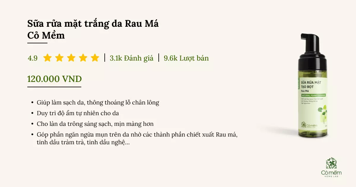 sữa rửa mặt trắng da