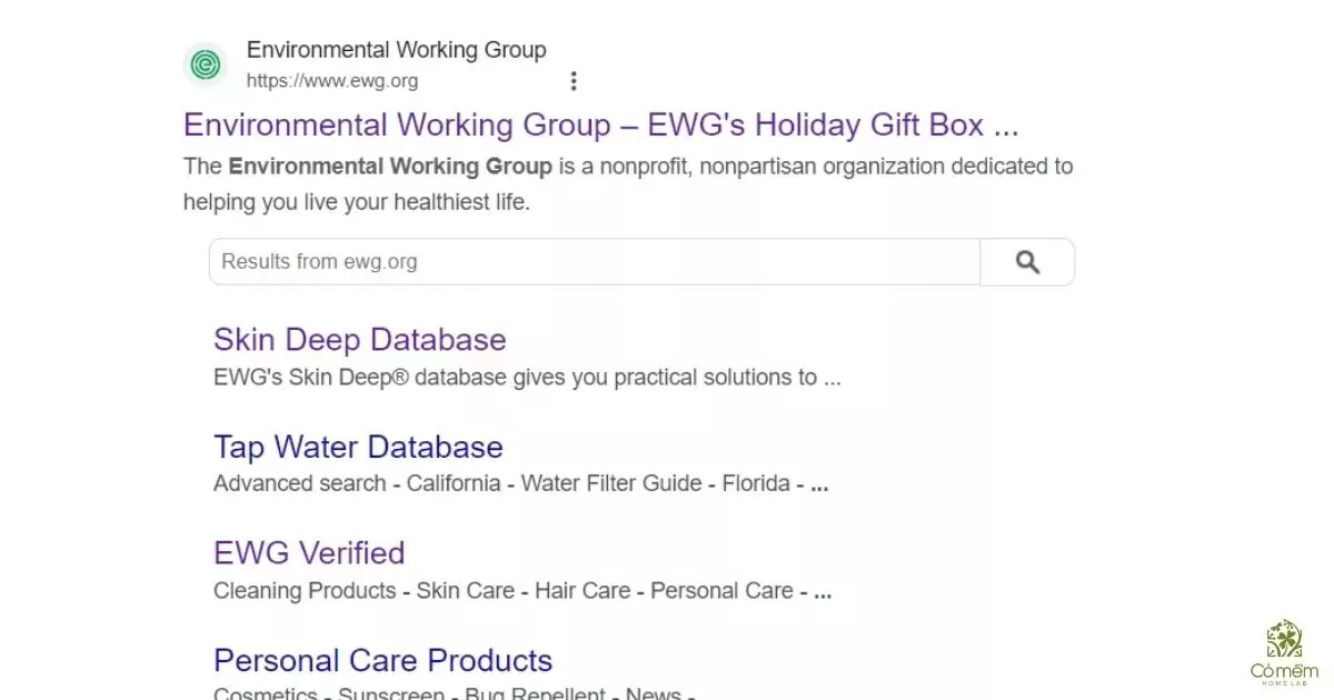 tra cứu thành phần mỹ phẩm bằng EWG