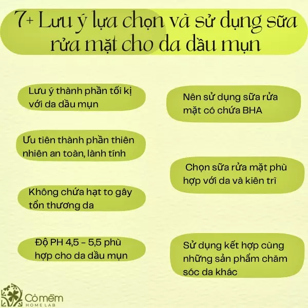 da dầu nên dùng loại sữa rửa mặt nào