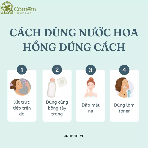 dùng nước hoa hồng đúng cách