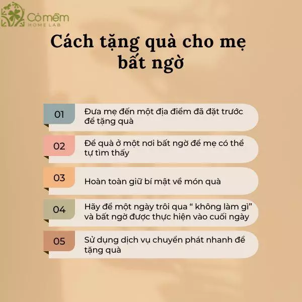 Cách tặng quà cho mẹ