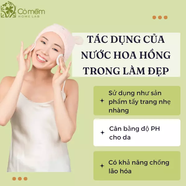 dùng nước hoa hồng có tác dụng gì