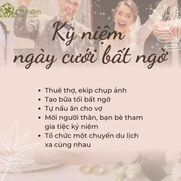 Cách tạo bất ngờ khi tặng quà kỷ niệm ngày cưới cho vợ