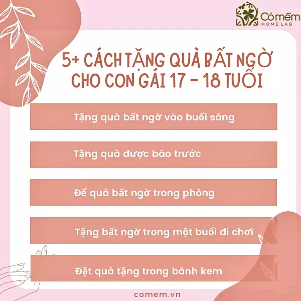 Cách tặng quà sinh nhật cho con gái 18 tuổi