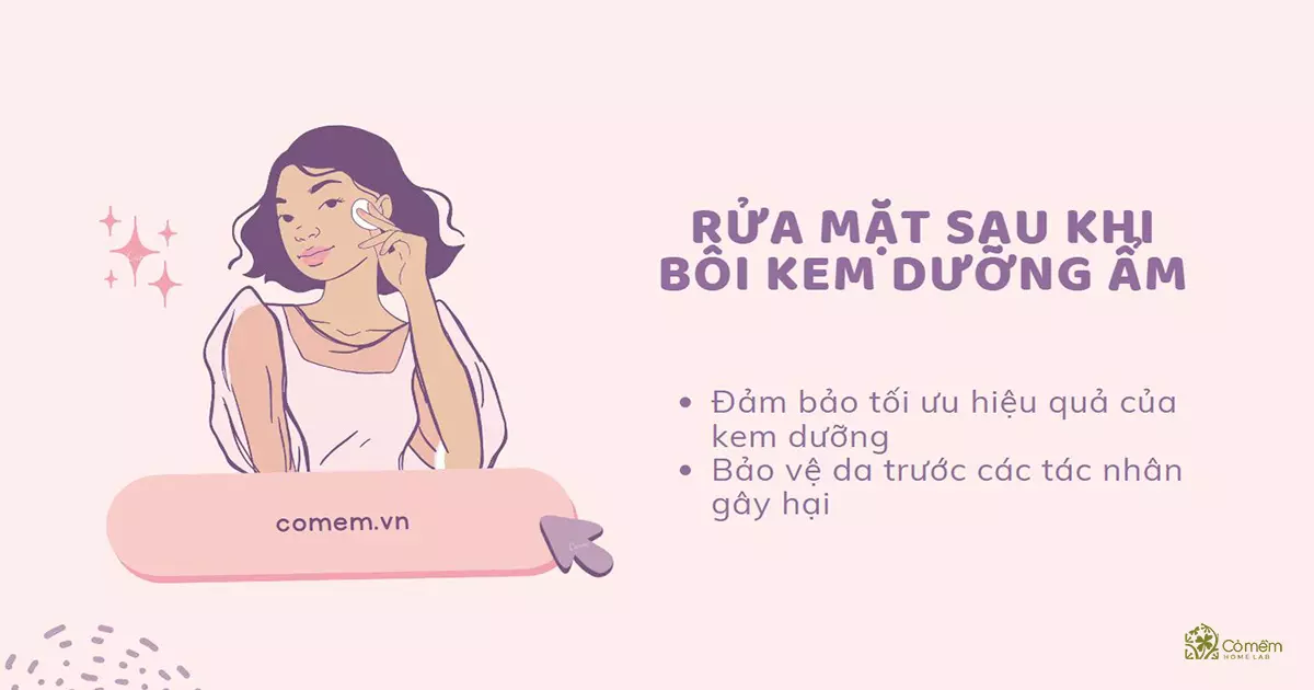 bôi kem dưỡng ẩm bao lâu thì rửa