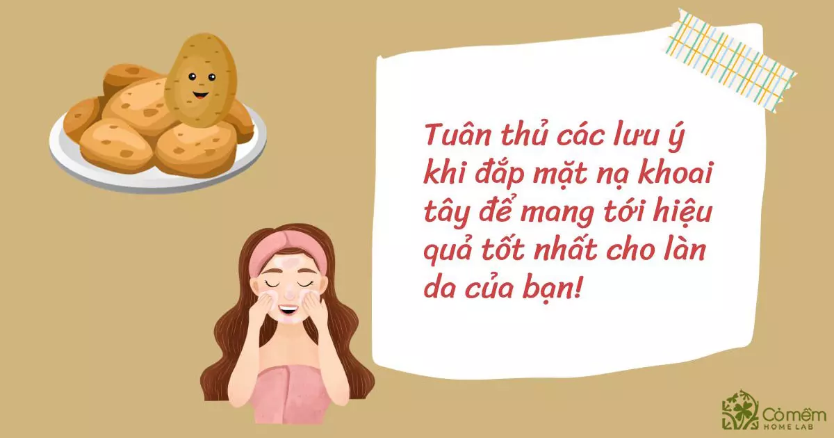 đắp mặt nạ khoai tây