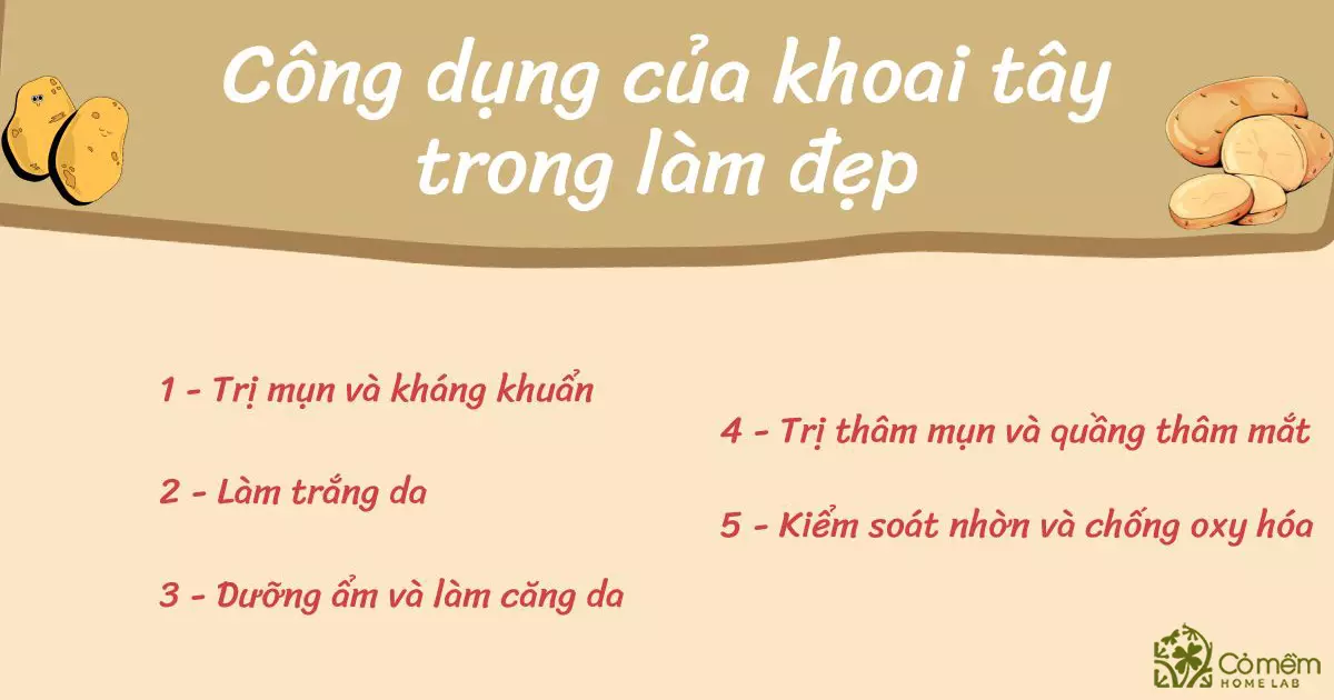 đắp mặt nạ khoai tây