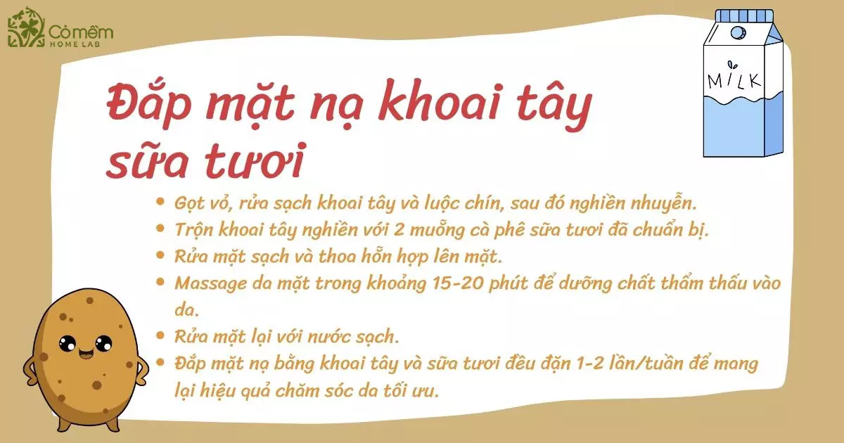 đắp mặt nạ khoai tây