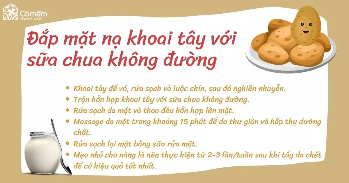 đắp mặt nạ khoai tây