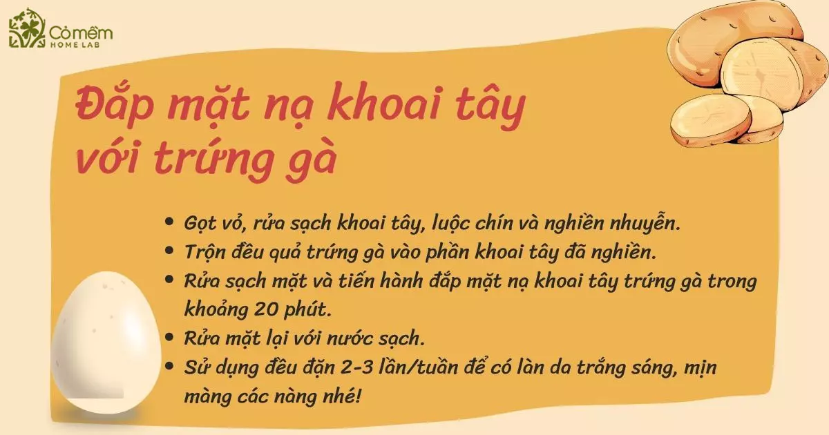 đắp mặt nạ khoai tây