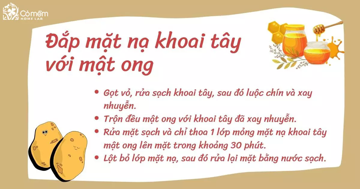 đắp mặt nạ khoai tây