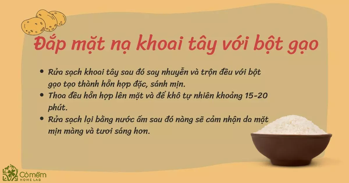 đắp mặt nạ khoai tây