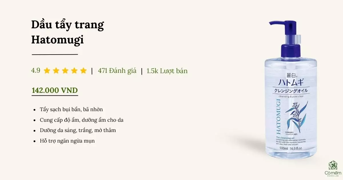 dầu tẩy trang cho da dầu mụn