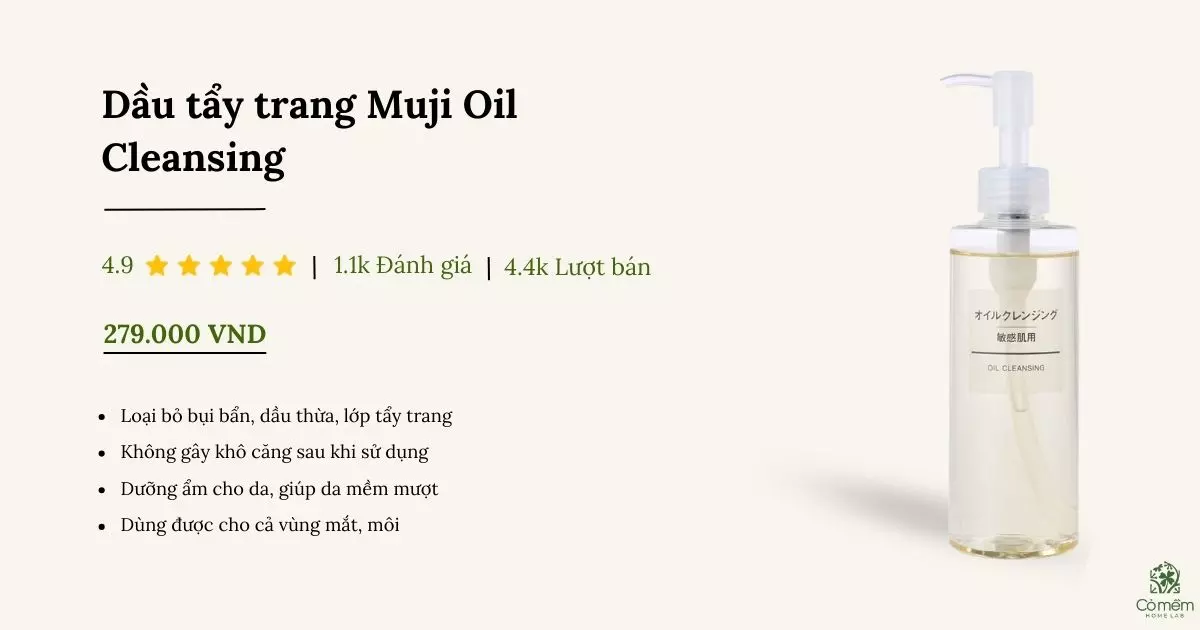 dầu tẩy trang cho da dầu mụn