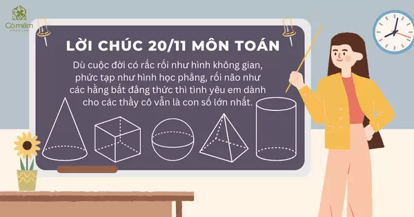 lời chúc 20/11 theo môn học