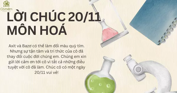 lời chúc 20/11 theo môn học