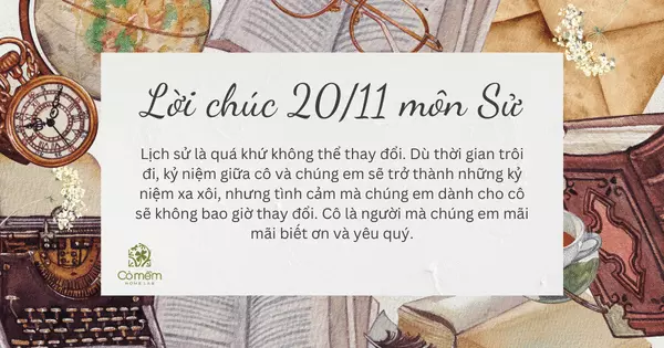 lời chúc 20/11 theo môn học