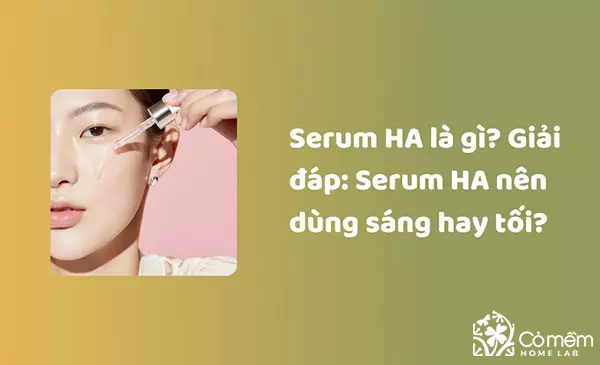 Serum HA là gì? Giải đáp: Serum HA nên dùng sáng hay tối?