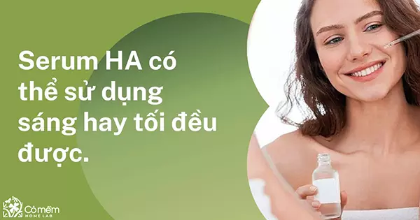 serum ha nên dùng sáng hay tối