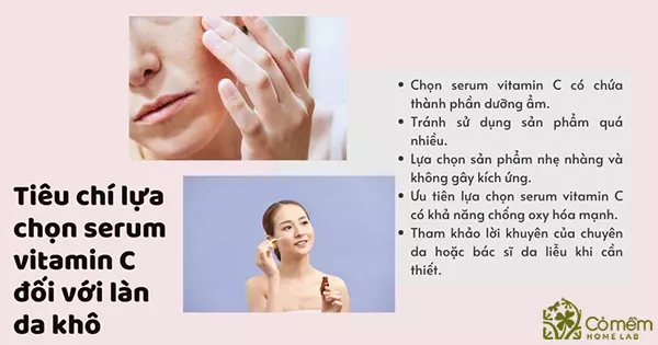 serum vitamin c cho da khô