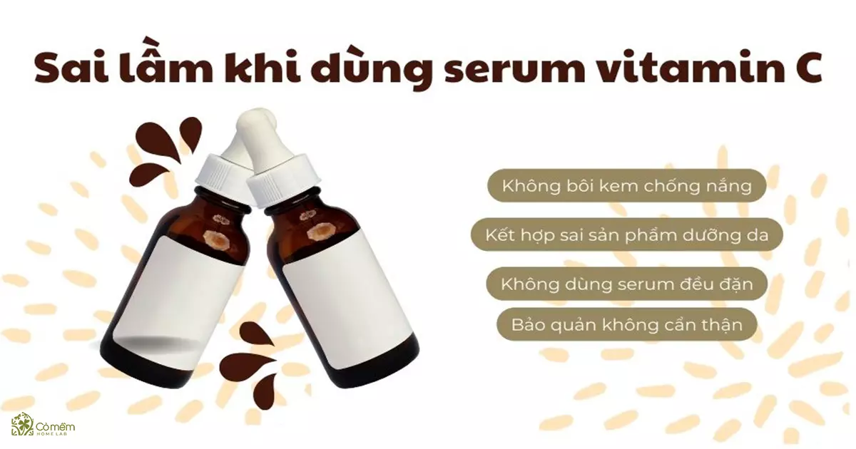 serum vitamin c không dùng chung với gì