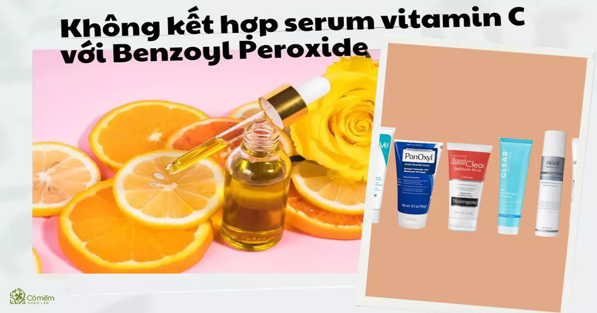 serum vitamin c không dùng chung với gì