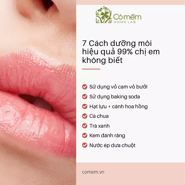 cách dưỡng môi hồng tại nhà