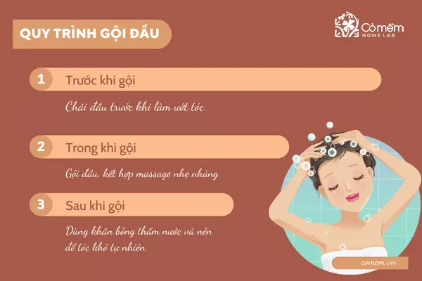 cách gội đầu giúp tóc nhanh dài