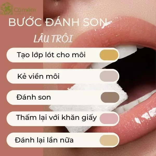 làm sao để son lâu trôi