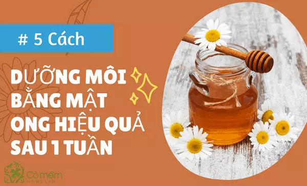 dưỡng môi bằng mật ong