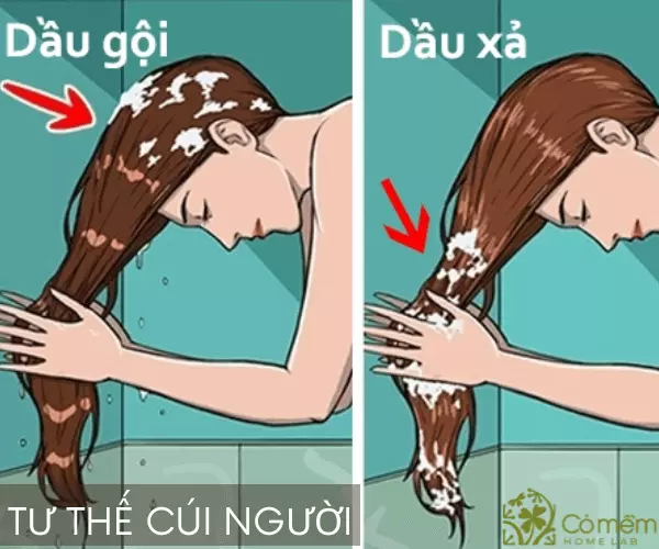 bà bầu nằm ngửa gội đầu