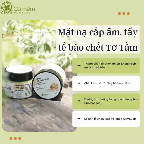 tẩy tế bào chết da mặt cho bà bầu