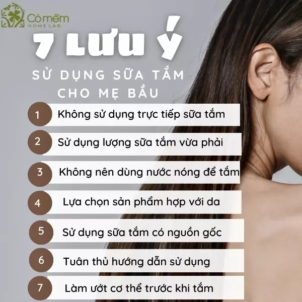 sữa tắm tốt cho bà bầu