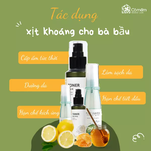 bà bầu dùng xịt khoáng được không