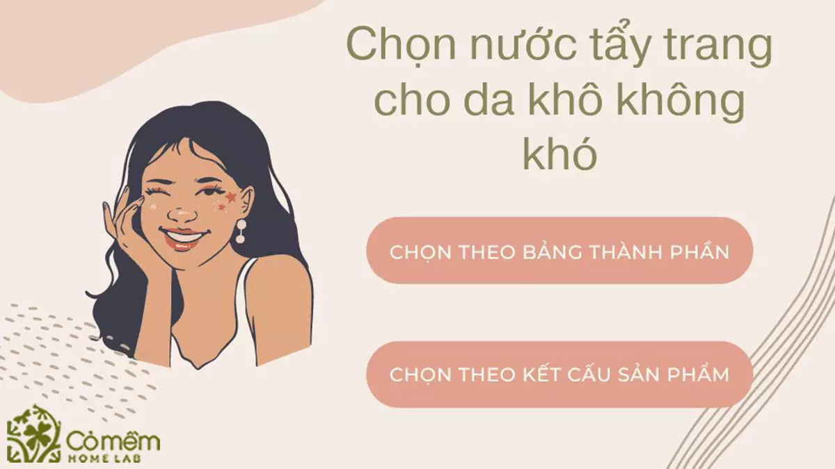 nước tẩy trang cho da khô