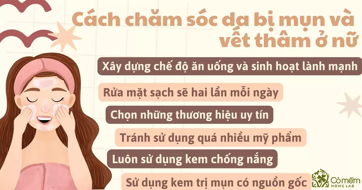 sữa rửa mặt trị mụn và vết thâm cho nữ