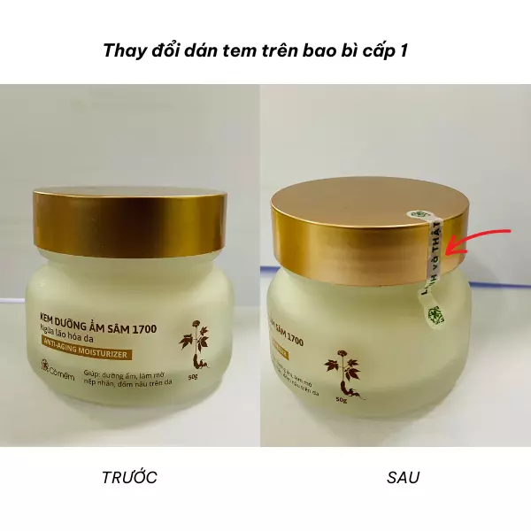 Thay đổi tem bao bì cấp 1