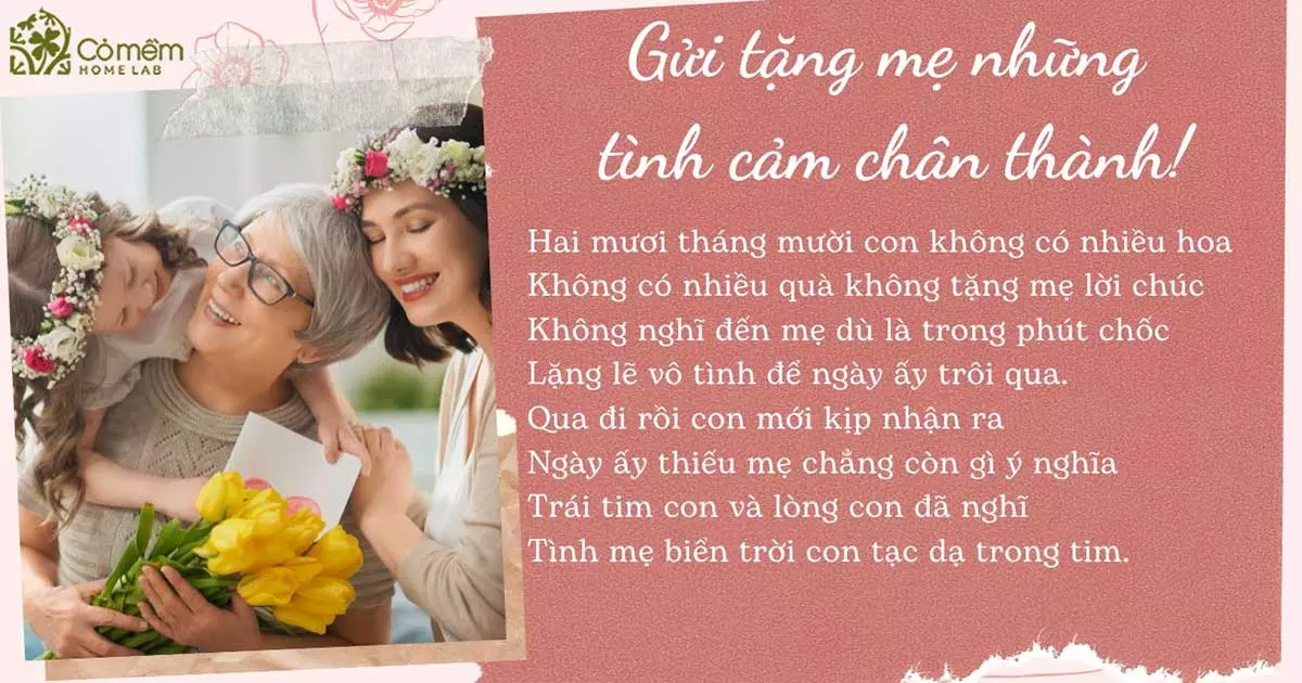 thơ 20/10 tặng mẹ