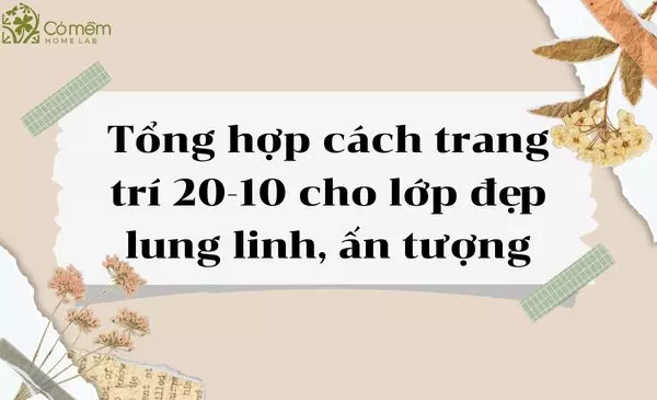 trang trí 20-10 cho lớp