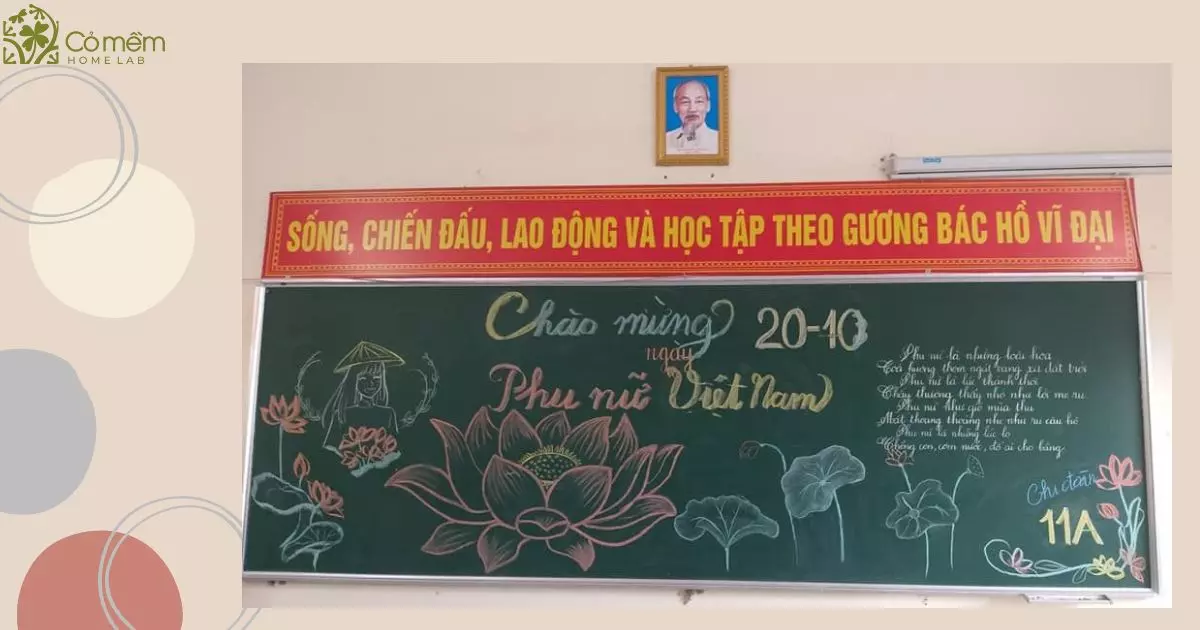 trang trí 20-10 cho lớp